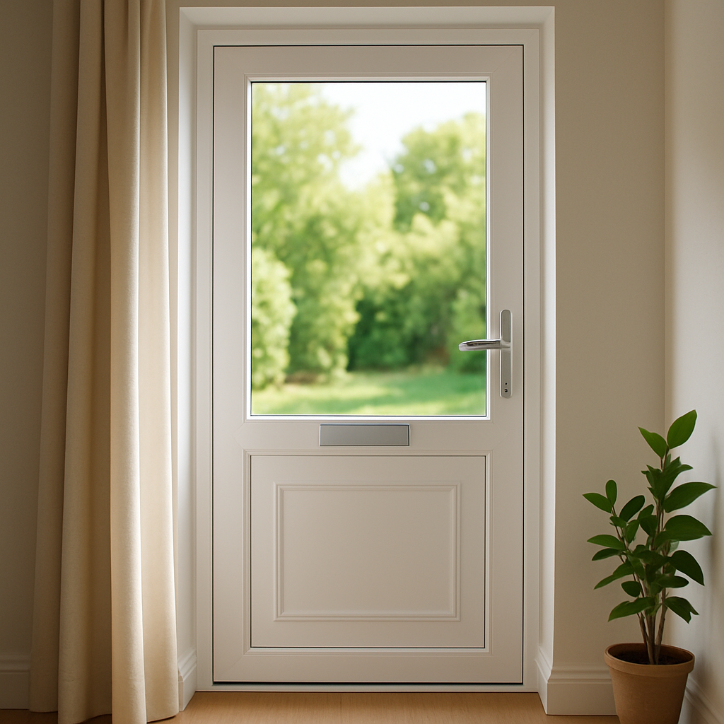 Back door with glazed panels