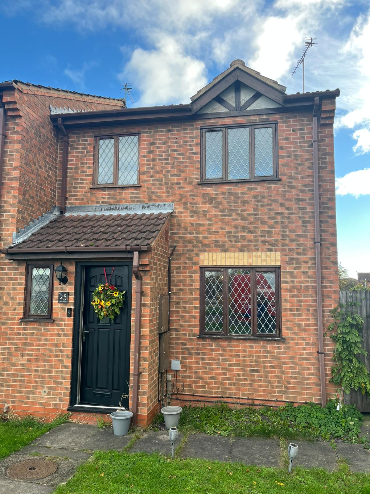 uPVC front door with side panel