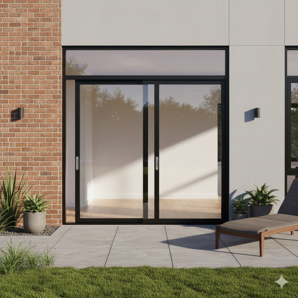 Smooth sliding patio doors leading to terrace