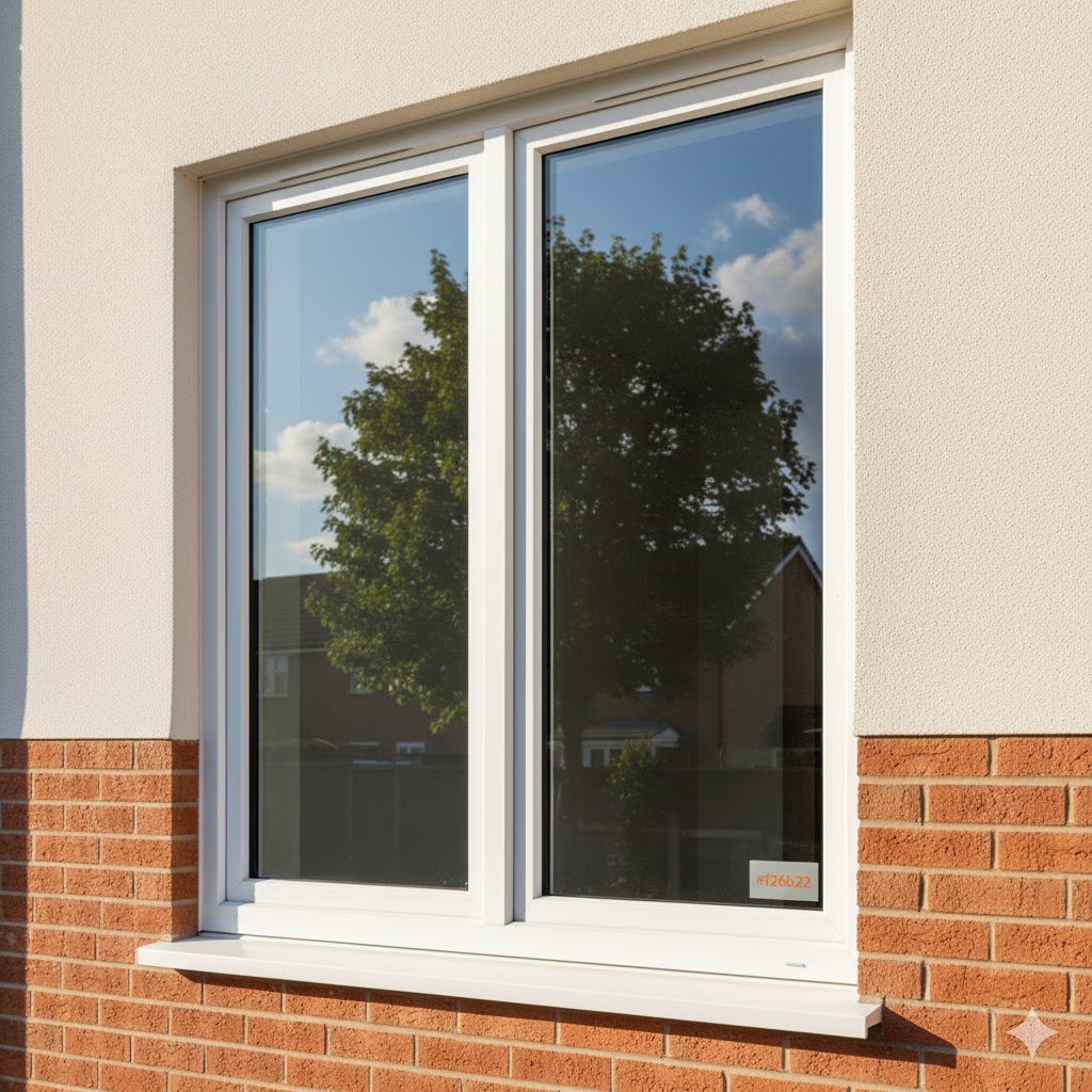 White uPVC Double Glazed Window in a modern living room